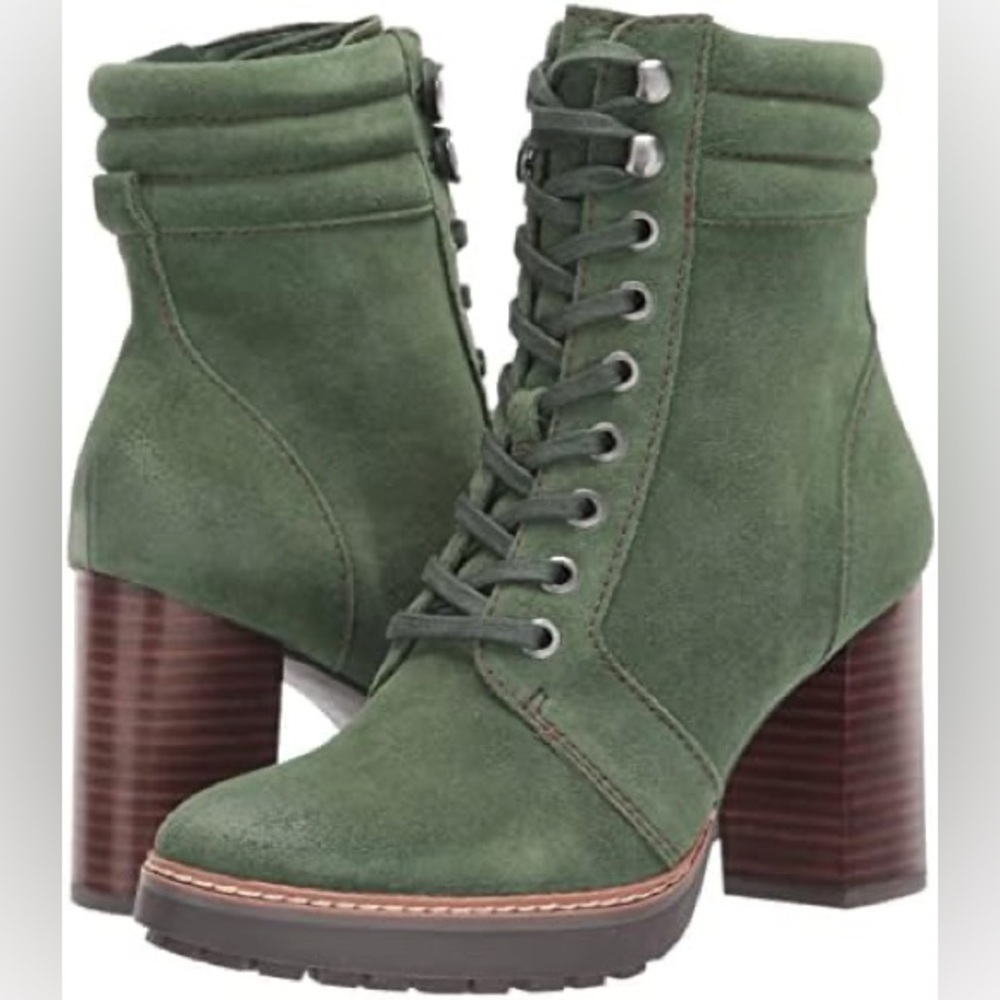 Naturalizer Women's Callie2 Ankle Boot Spruce Green Suede Sz 7